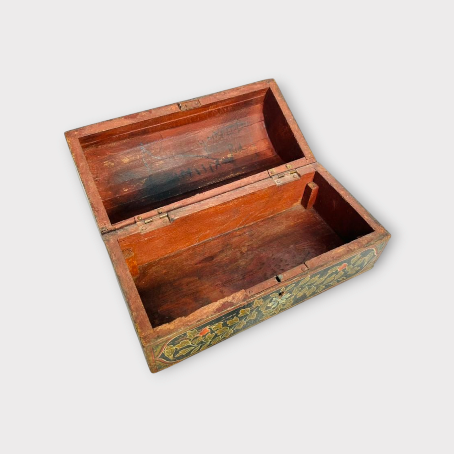 Old Wooden Hand Painted Jewelary Box