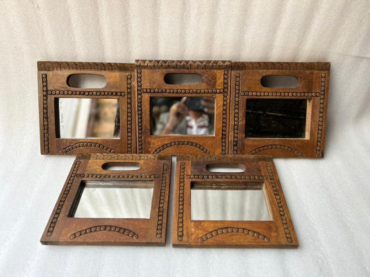 Hand Carved Wall Hanging Mirror