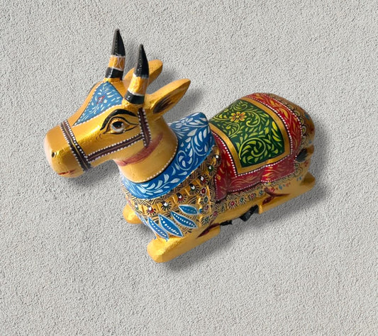 Hand Painted  Wooden Nandi