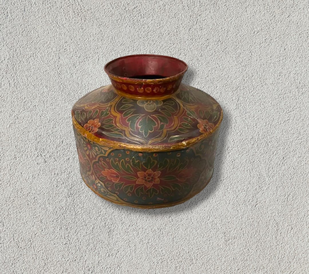 Painted Iron Pot