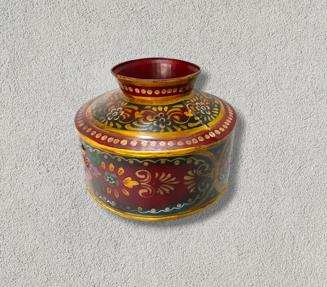 Painted Iron Pot