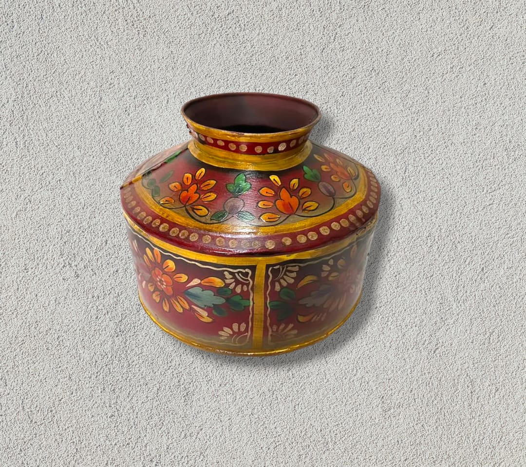 Painted Iron Pot