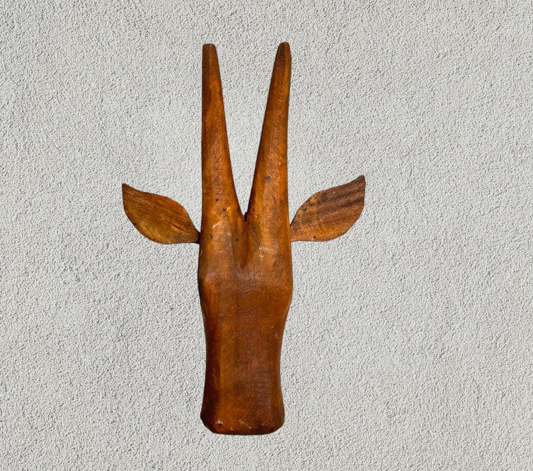 Wooden Wall Hanging Cow Head