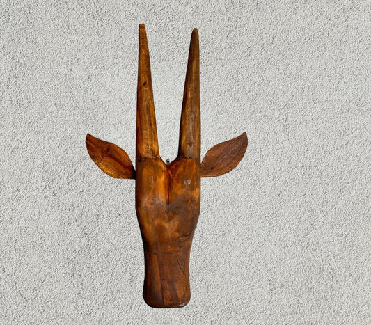 Wooden Wall Hanging Cow Head