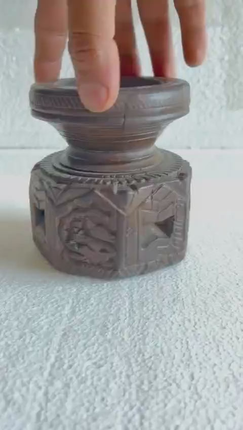 Wooden Bijani Candle Holder