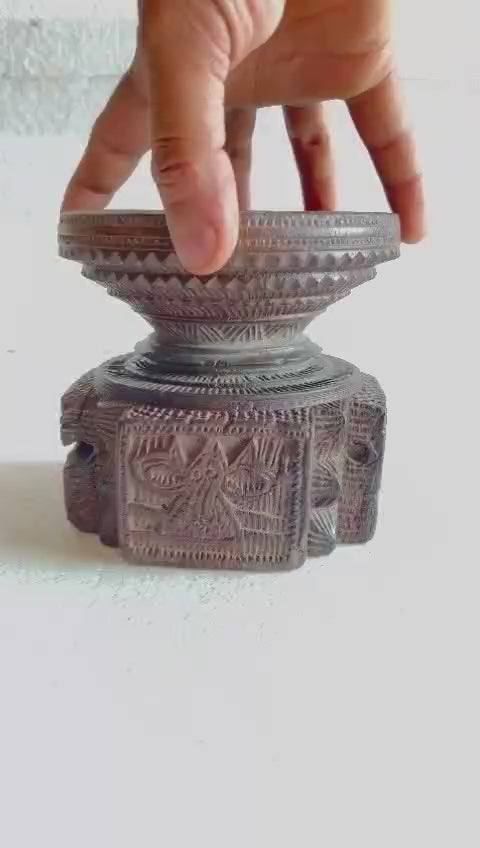 Wooden Bijani Candle Holder